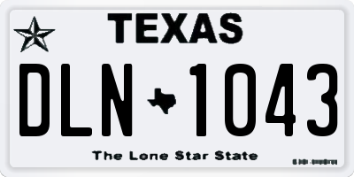 TX license plate DLN1043