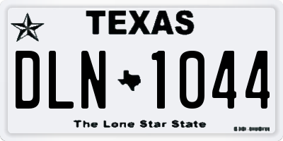 TX license plate DLN1044