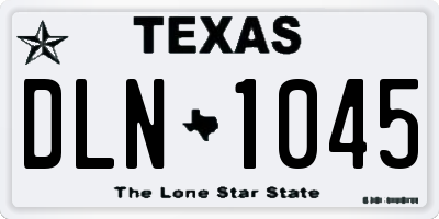 TX license plate DLN1045