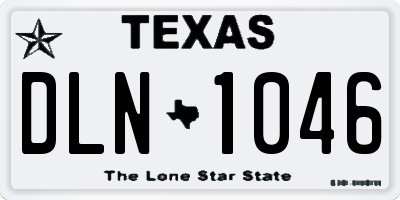 TX license plate DLN1046