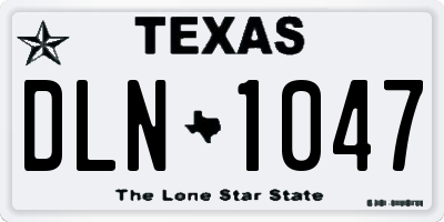 TX license plate DLN1047