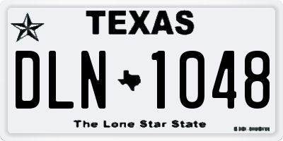 TX license plate DLN1048