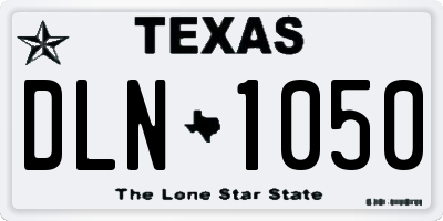TX license plate DLN1050