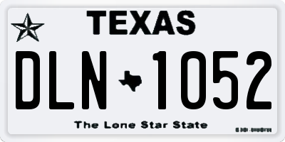TX license plate DLN1052