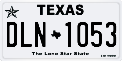 TX license plate DLN1053