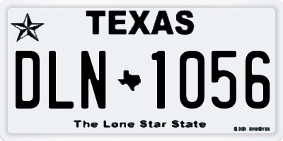 TX license plate DLN1056