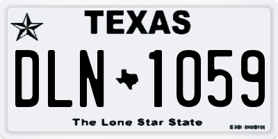 TX license plate DLN1059