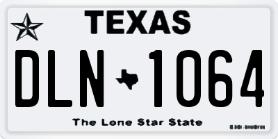 TX license plate DLN1064