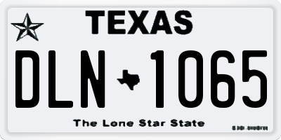 TX license plate DLN1065