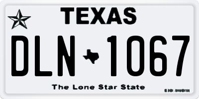 TX license plate DLN1067