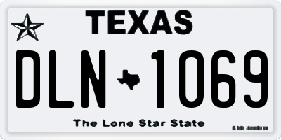TX license plate DLN1069