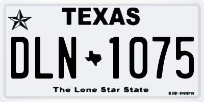 TX license plate DLN1075