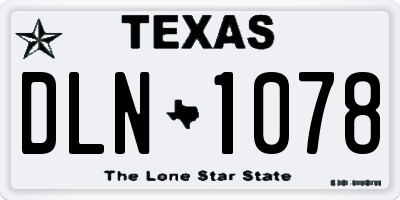 TX license plate DLN1078