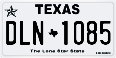TX license plate DLN1085