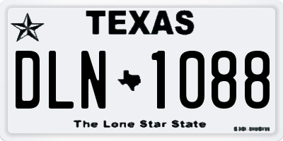TX license plate DLN1088
