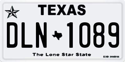 TX license plate DLN1089