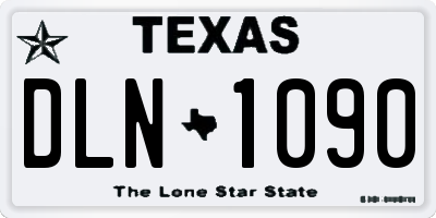 TX license plate DLN1090