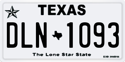 TX license plate DLN1093