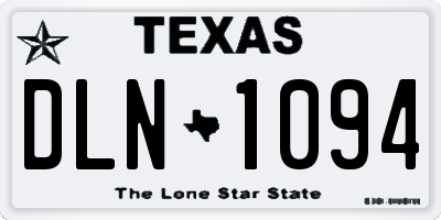 TX license plate DLN1094