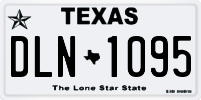 TX license plate DLN1095