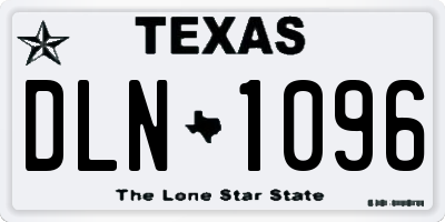 TX license plate DLN1096