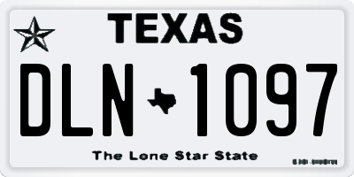 TX license plate DLN1097