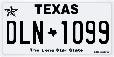 TX license plate DLN1099
