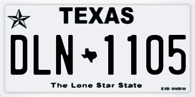 TX license plate DLN1105