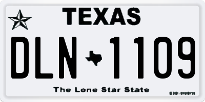 TX license plate DLN1109