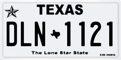 TX license plate DLN1121
