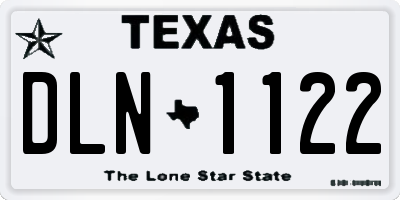 TX license plate DLN1122