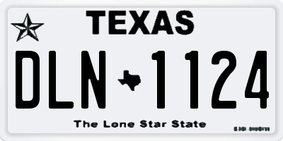 TX license plate DLN1124