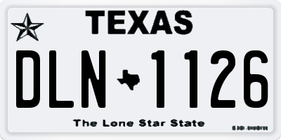 TX license plate DLN1126
