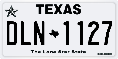 TX license plate DLN1127