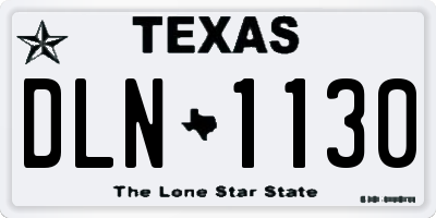 TX license plate DLN1130