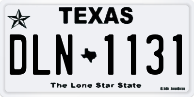 TX license plate DLN1131