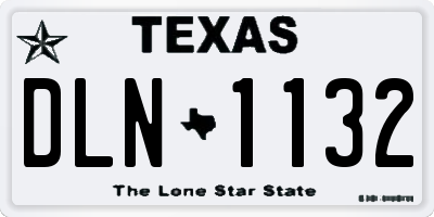 TX license plate DLN1132
