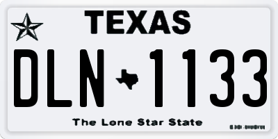 TX license plate DLN1133