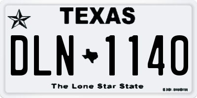 TX license plate DLN1140