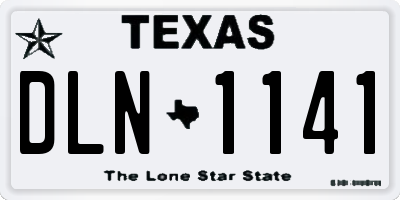TX license plate DLN1141