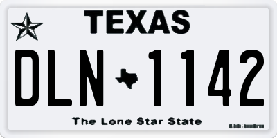 TX license plate DLN1142