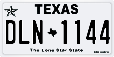 TX license plate DLN1144