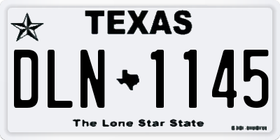 TX license plate DLN1145