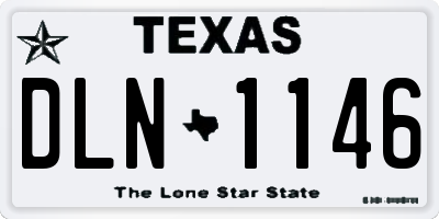 TX license plate DLN1146