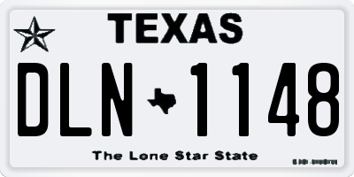 TX license plate DLN1148