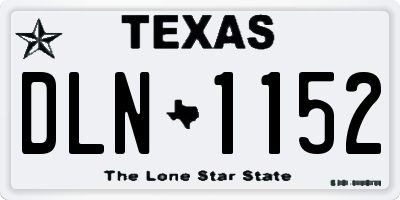 TX license plate DLN1152