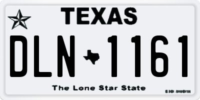 TX license plate DLN1161
