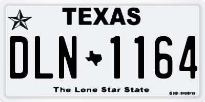 TX license plate DLN1164