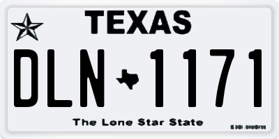 TX license plate DLN1171