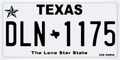 TX license plate DLN1175